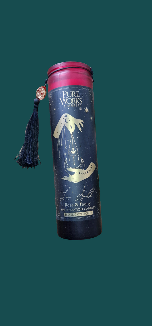 Love Spell,, (Rose&Peony) Manifestatiekaars