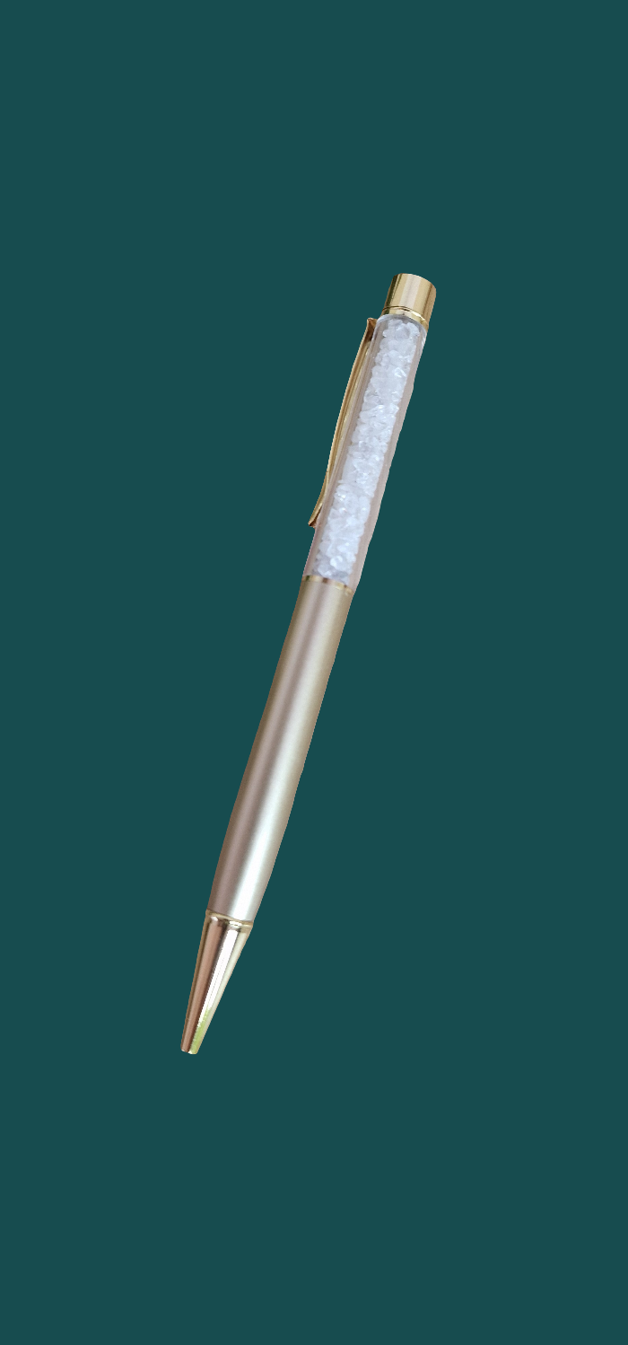 Gemstone Filled Ballpoint Pen ☆RockCrystal☆