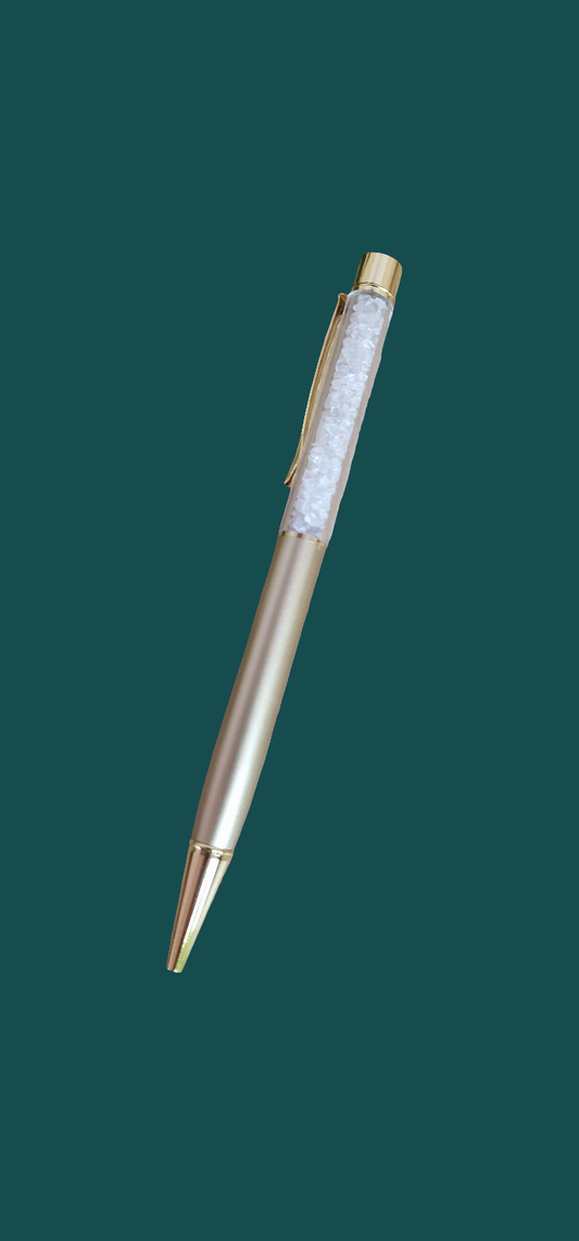 Gemstone Filled Ballpoint Pen ☆RockCrystal☆