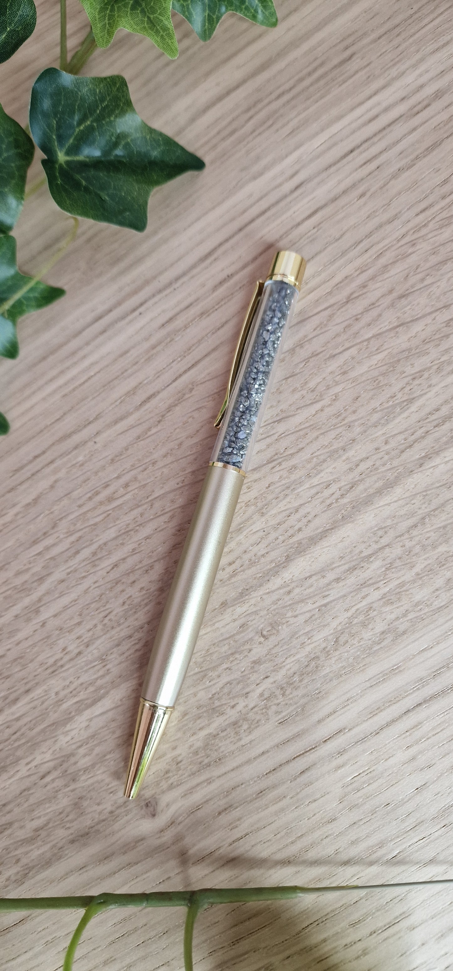 Gemstone Filled Ballpoint Pen ☆Pyrite☆