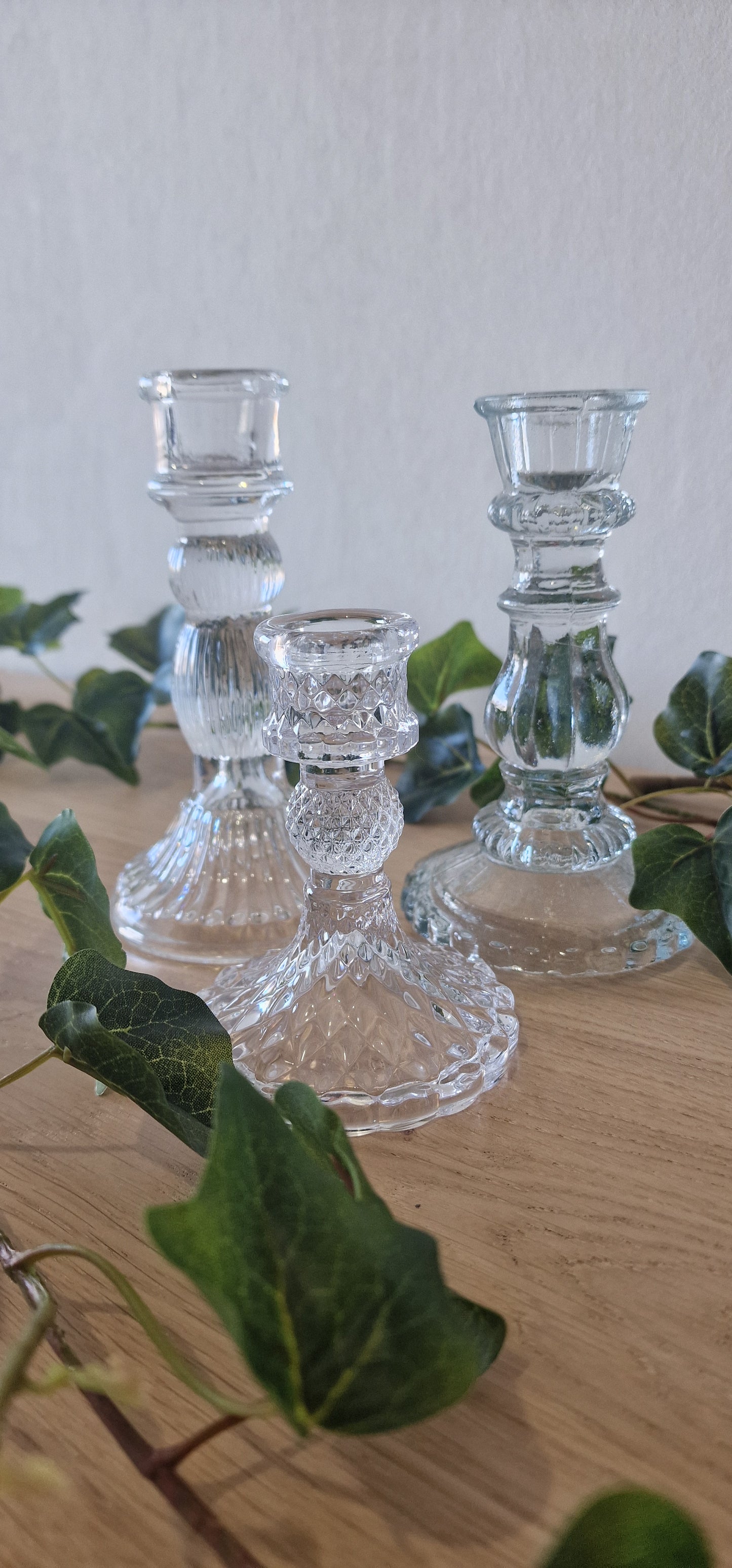 Glazen kaarsenhouder M
