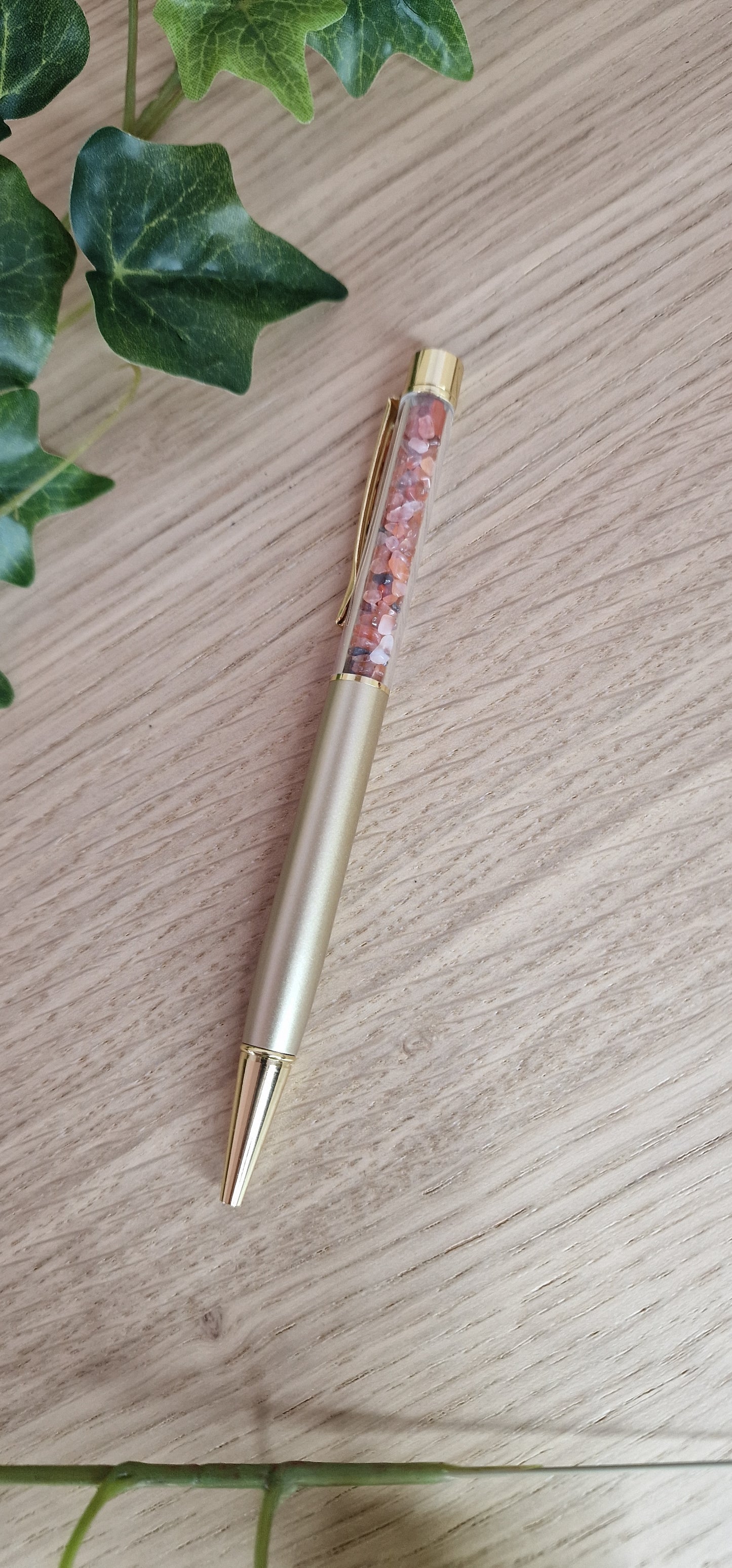 Gemstone Filled Ballpoint Pen ☆Carnelian☆