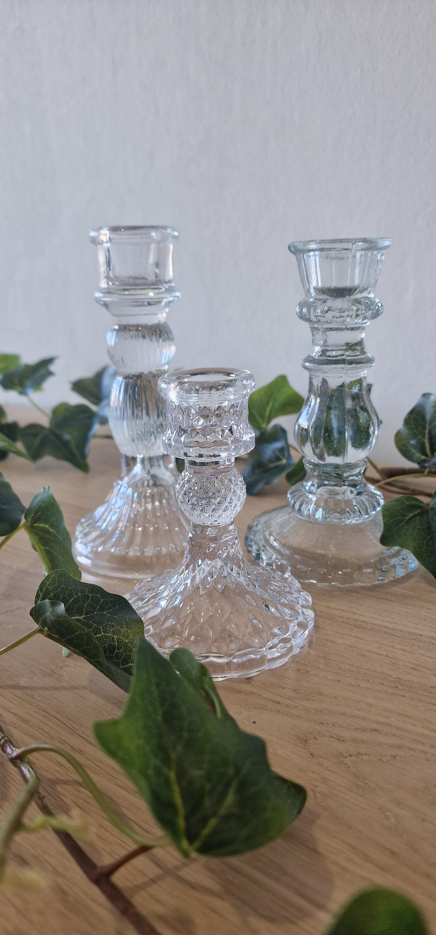 Glazen kaarsenhouder S
