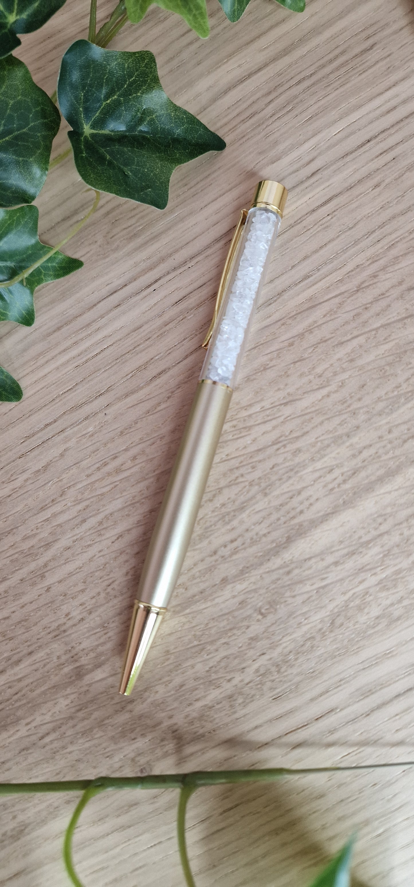 Gemstone Filled Ballpoint Pen ☆RockCrystal☆
