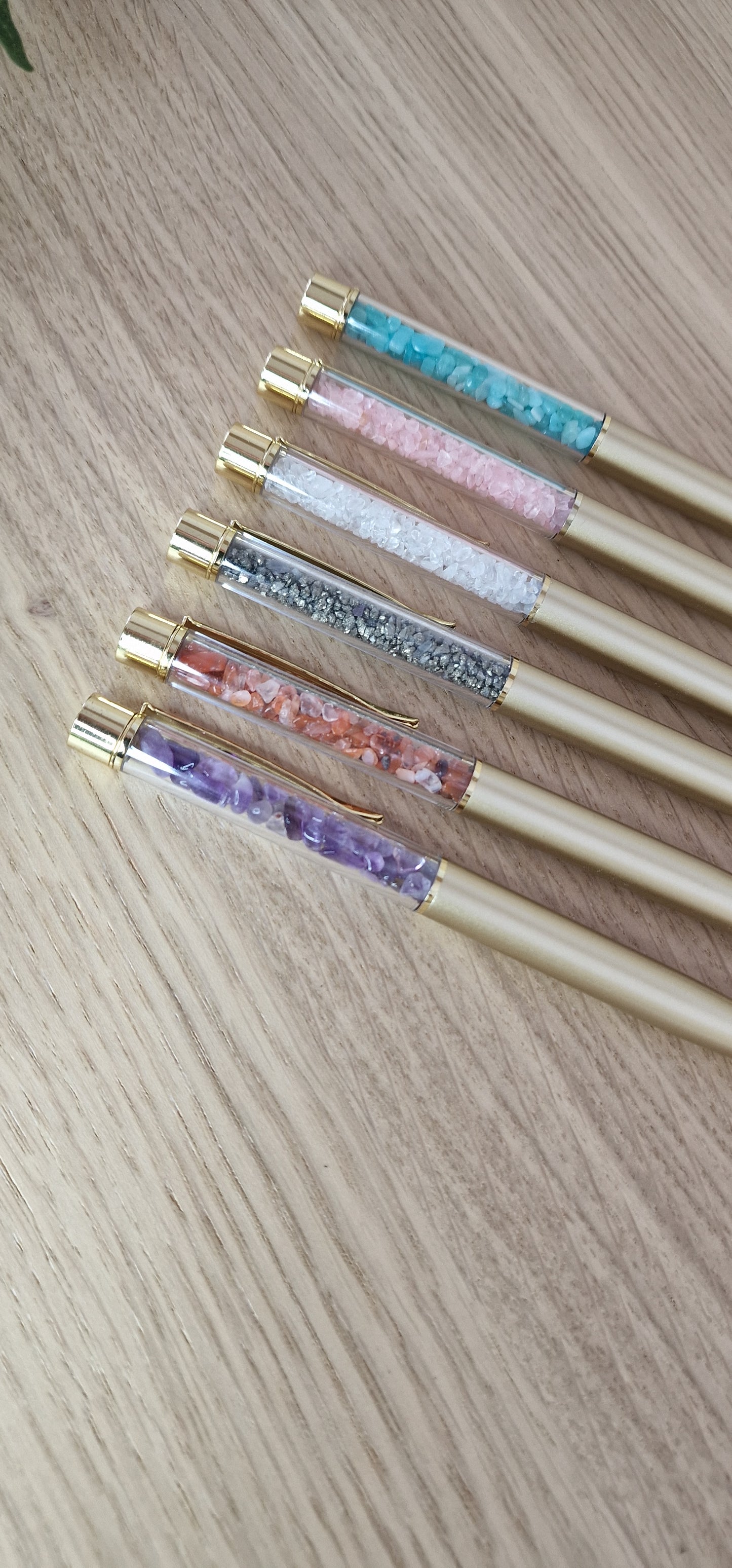 Gemstone Filled Ballpoint Pen ☆Blue Fluorite☆