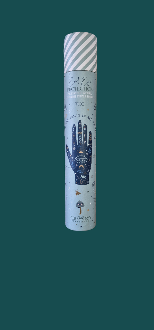 Evil Eye Protection ☆ Palo Santo & Patchouli Incense,, With Wooden Incense holder