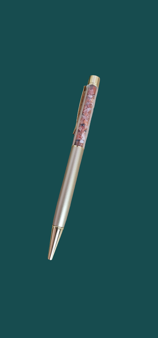 Gemstone Filled Ballpoint Pen ☆Carnelian☆