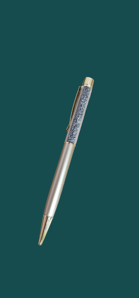 Gemstone Filled Ballpoint Pen ☆Pyrite☆