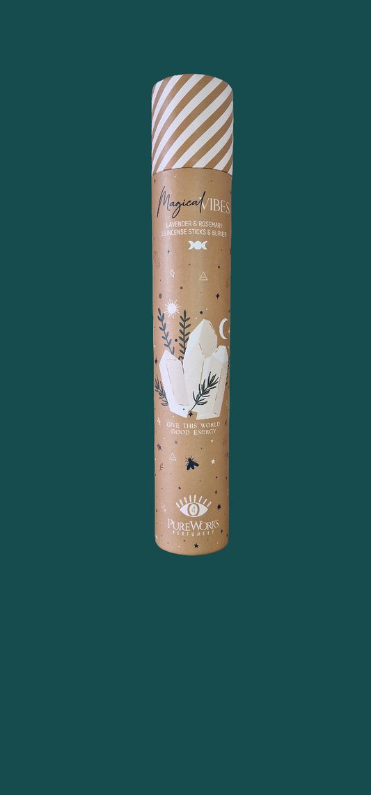 Magical Vibes ☆ Lavender & Rosemary Incense,, With Wooden Incense holder